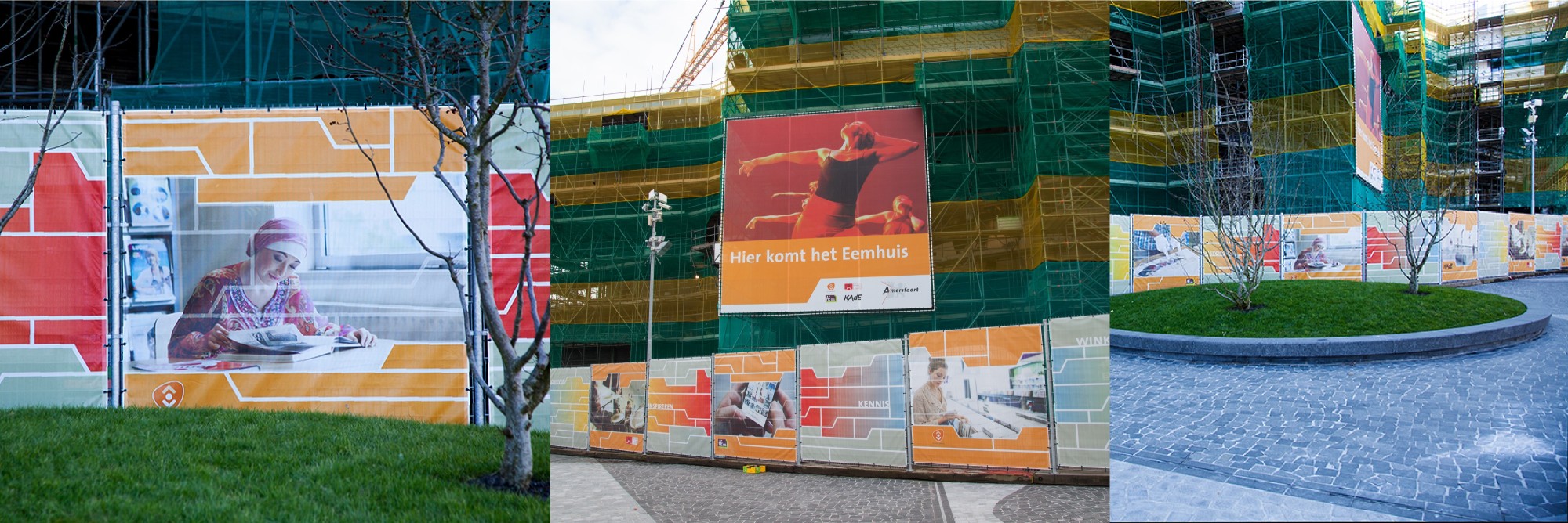 Huisstijl gemeente Amersfoort Eemplein bouwdoeken