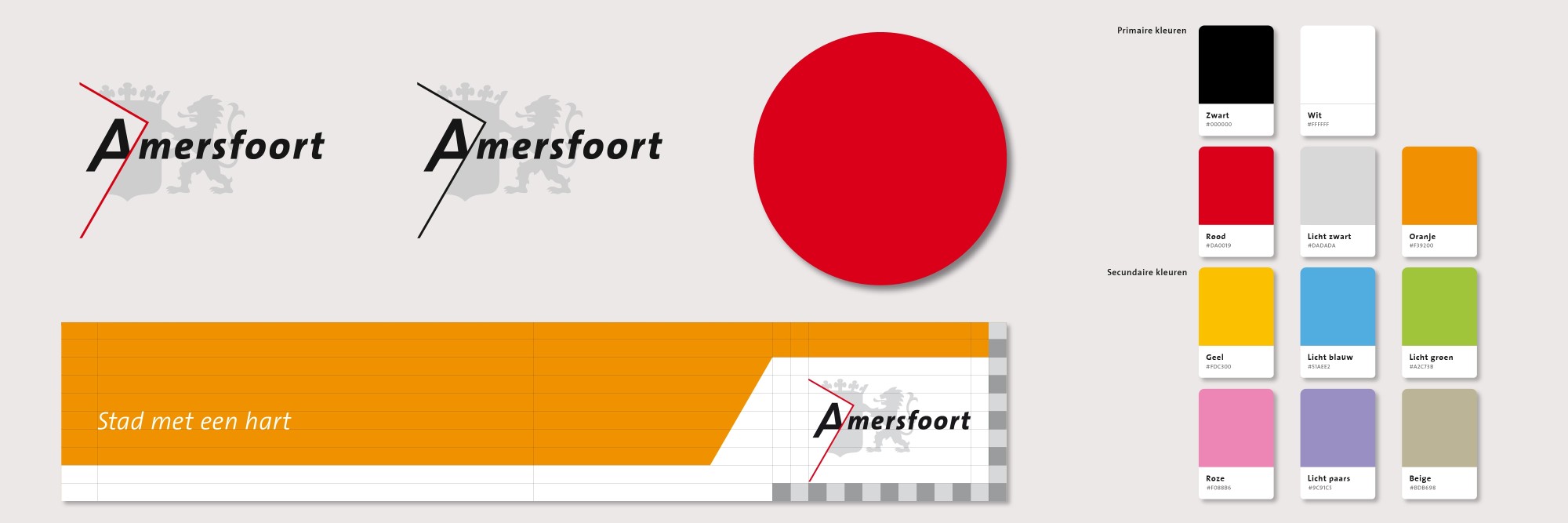 Huisstijl gemeente Amersfoort logo kleurenpalet
