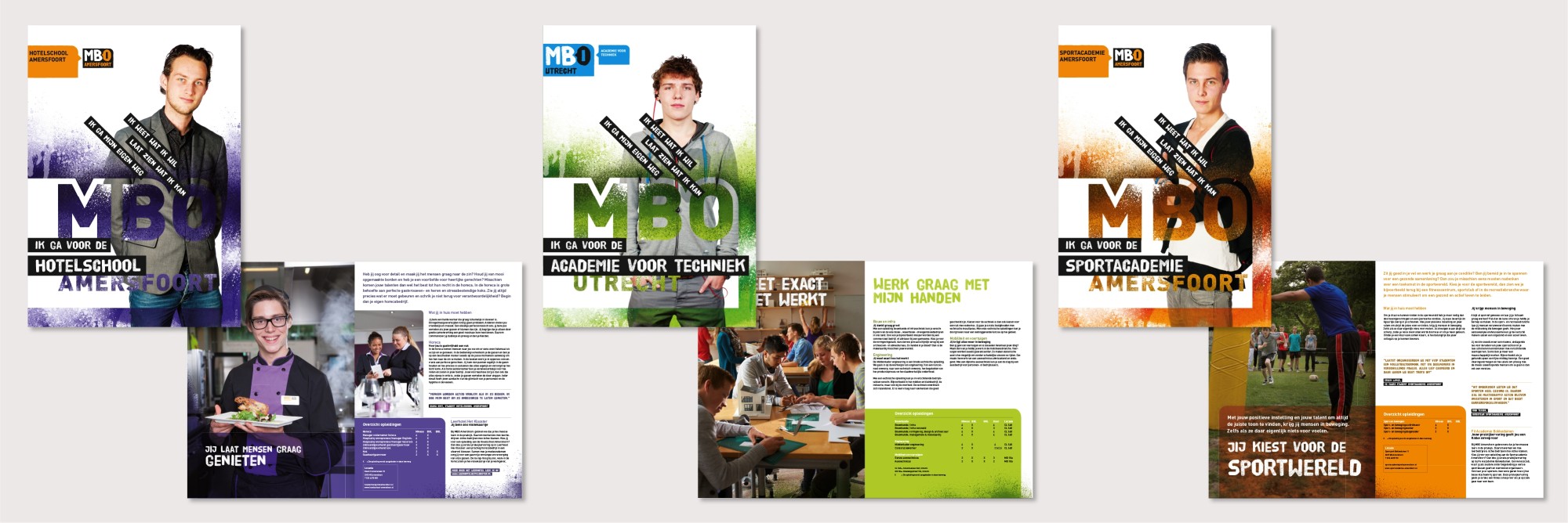 Rebranding MBO Amersfoort Utrecht Brochures