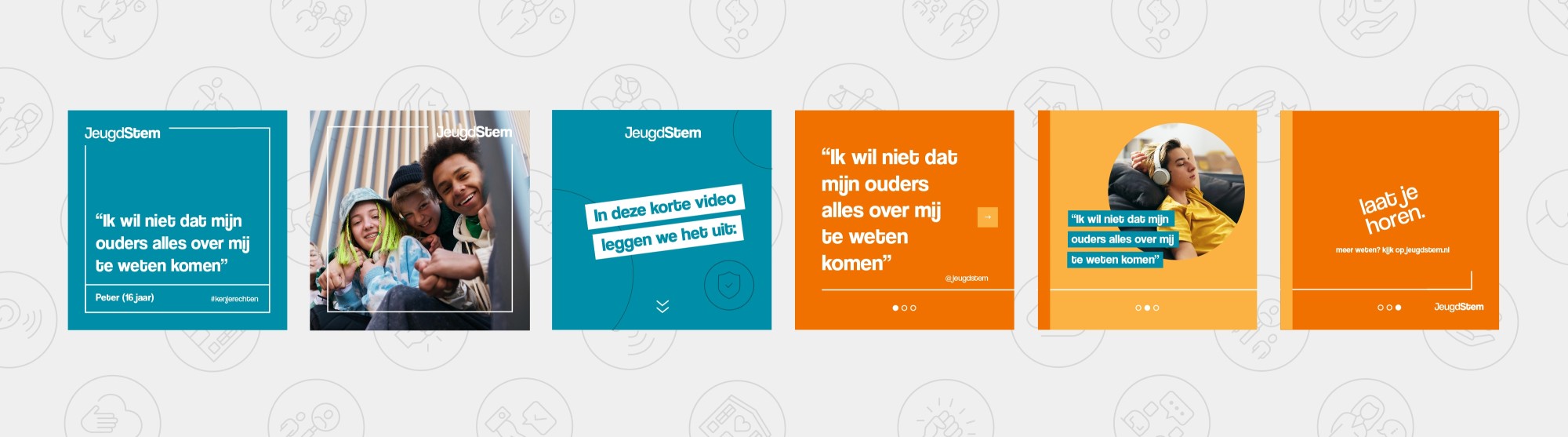 Jeugdstem Branding Social Media Posts