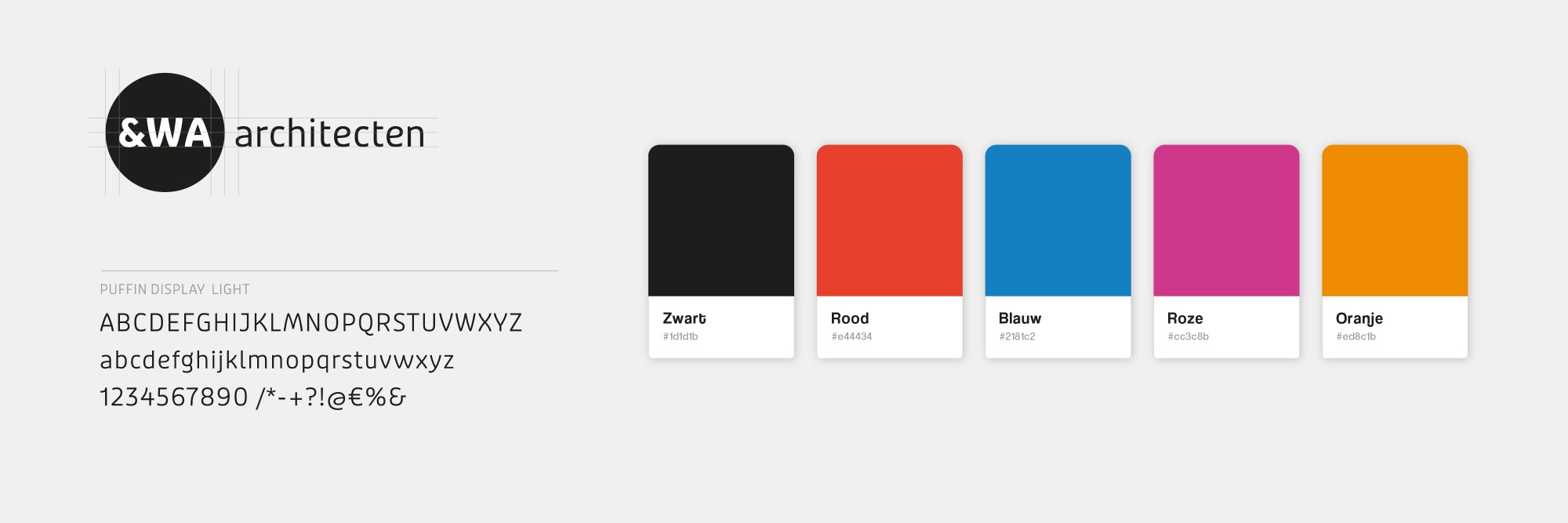&WA Architecten Rebranding Logo Kleurenpalet