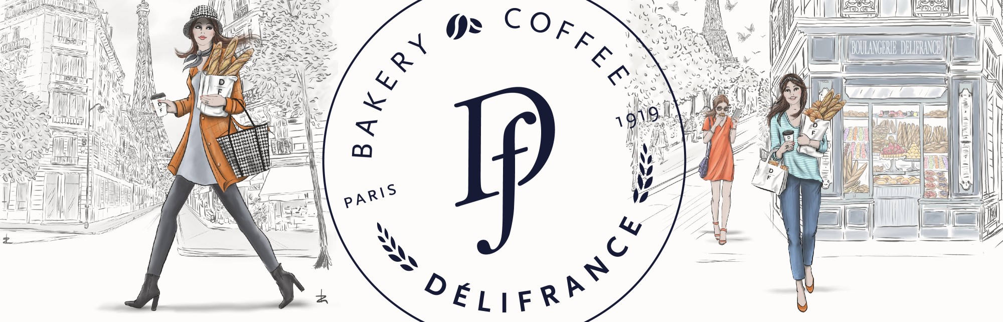 Delifrance International Retail Branding Illustraties
