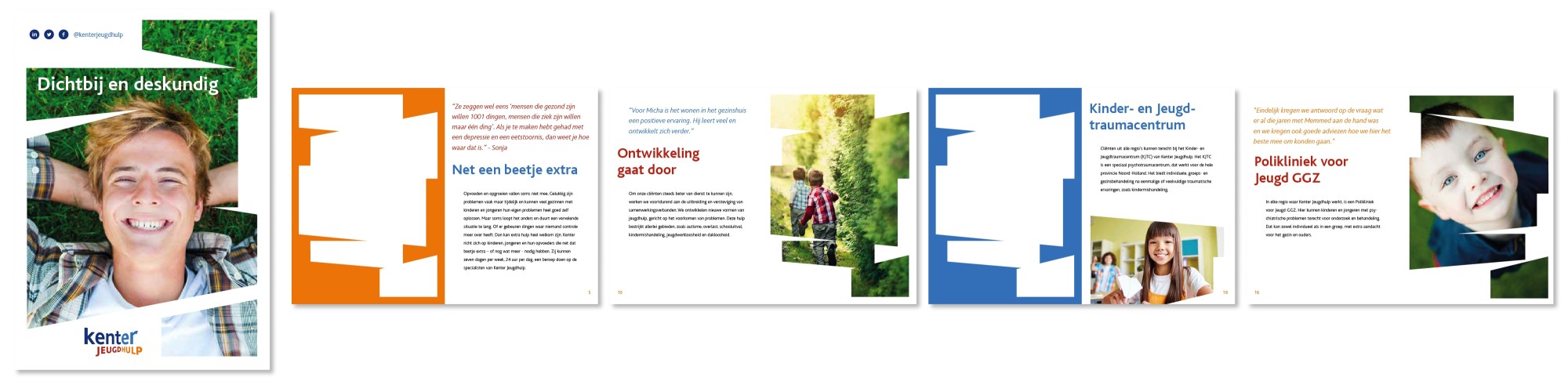 Kenter Jeugdhulp merkindentiteit brochure
