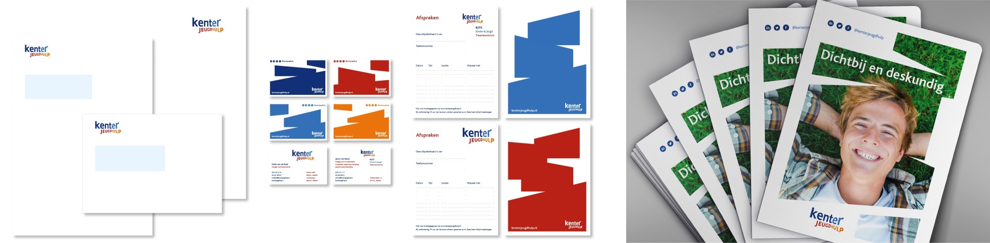 Kenter Jeugdhulp merkindentiteit huisstijl brochure
