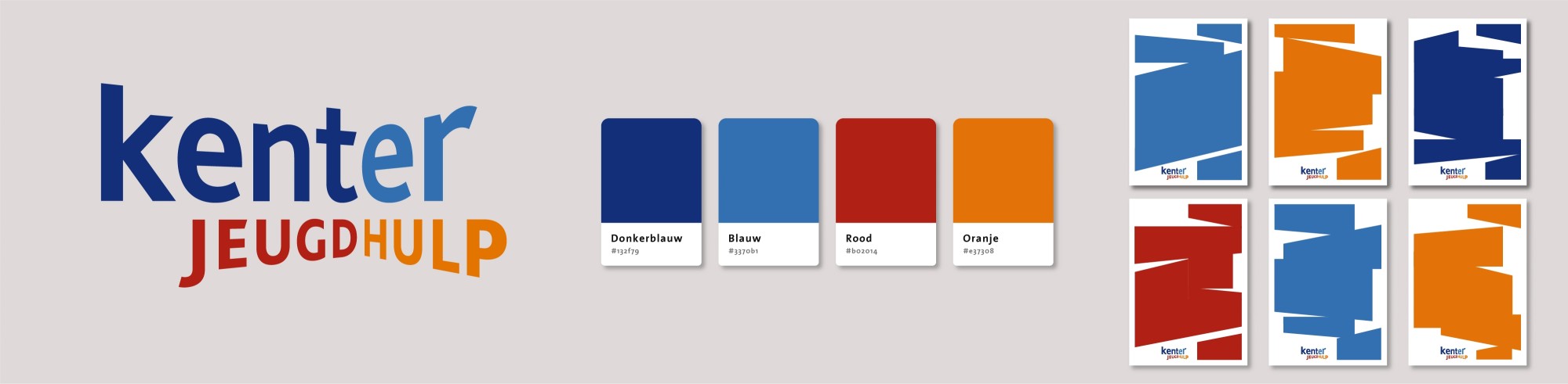 Kenter Jeugdhulp merkindentiteit logo kleurenpalet vormentaal