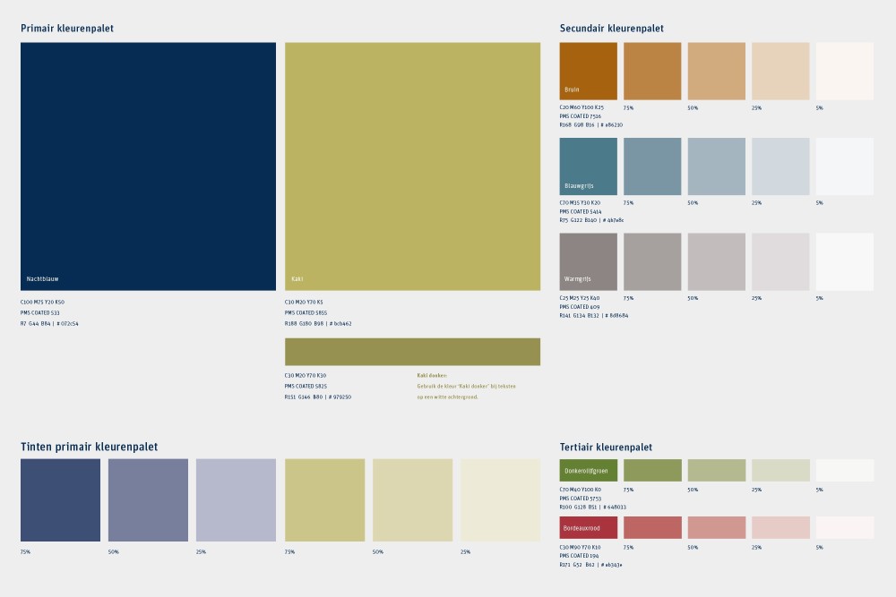 NJi Rebranding Corporate identity kleurenpalet