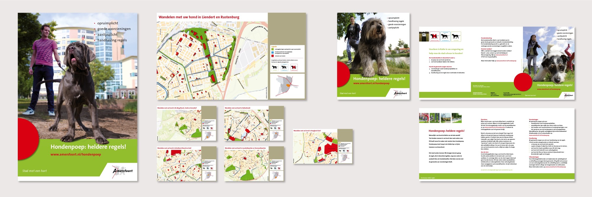 Huisstijl gemeente Amersfoort hondenpoep campagne flyers affiche