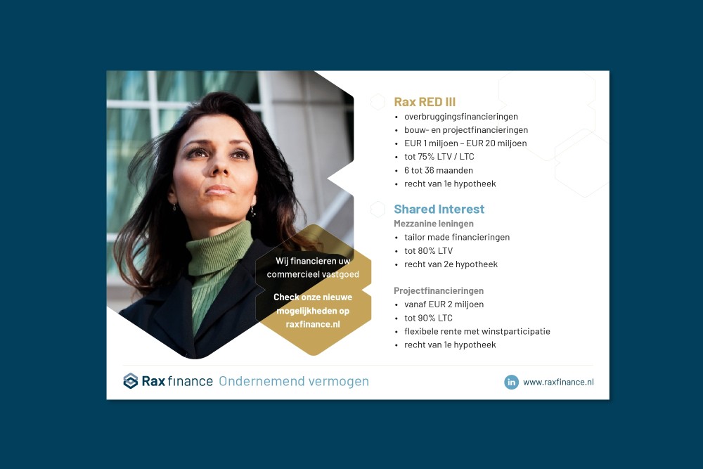 Rax Finance Positionering advertentie