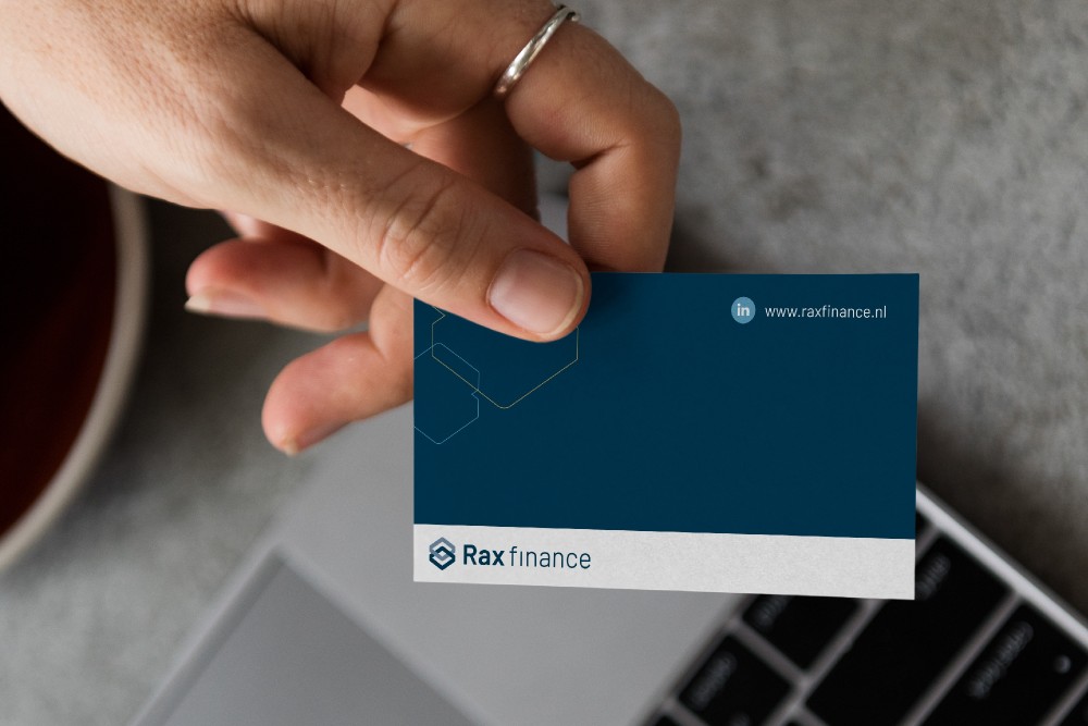 Rax Finance Positionering visitekaartje