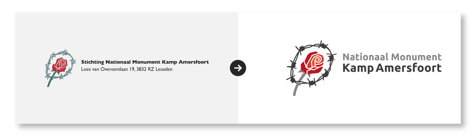 Concreet amersfoort rebranding logo merkidentiteit Nationaal Monument Kamp Amersfoort Concreet amersfoort rebranding logo merkidentiteit Nationaal Monument Kamp Amersfoort